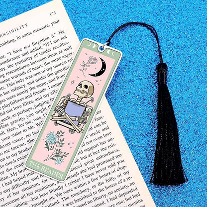 Octamber Bookmarks for Women Funny Bookmarks for Women Bookmarks for Women Book Lovers Dark Romance Bookmarks Spooky Gifts Tarot Bookmark Skeleton Gifts Birthday Gifts for Friends Besties Sisters