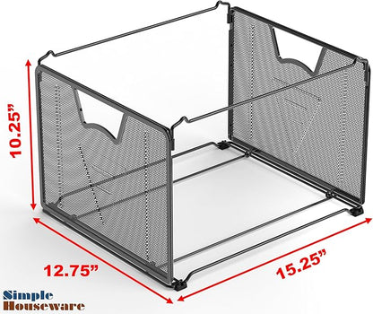 Simple Houseware Mesh Hanging File Organizer, Black