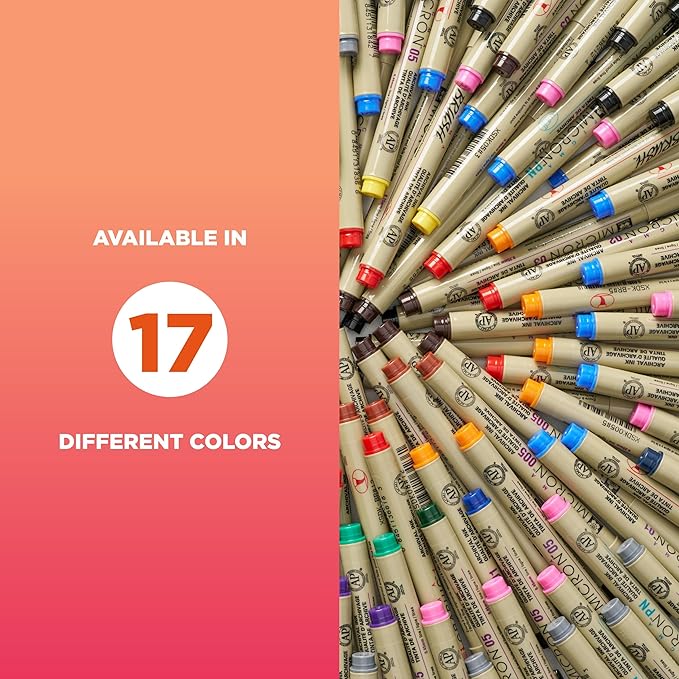 SAKURA Pigma Micron Fineliner Pens - Archival Black Ink Pens - Pens for Writing, Drawing, or Journaling - Assorted Point Sizes - 72 Pack