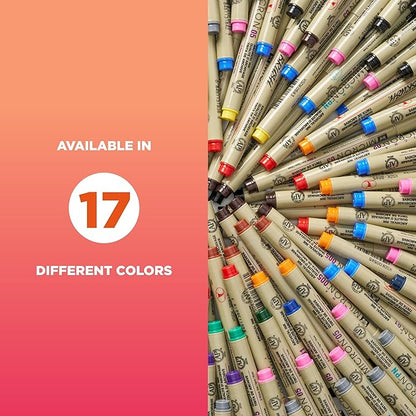 SAKURA Pigma Micron Fineliner Pens - Archival Black Ink Pens - Pens for Writing, Drawing, or Journaling - Assorted Point Sizes - 6 Pack