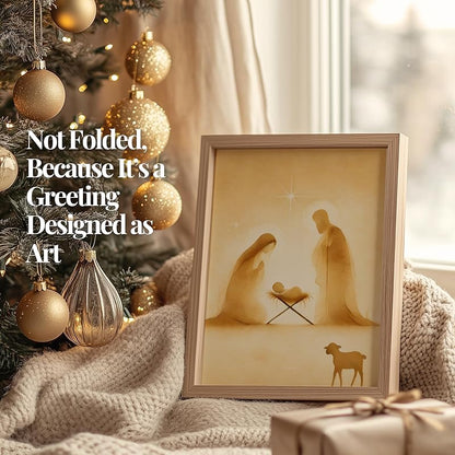 Religious Christmas Cards, Christian Christmas Cards with Envelopes, Nativity Christmas Cards, Keepsake Religious Gift 5"x7" (Biblical Christmas Set)