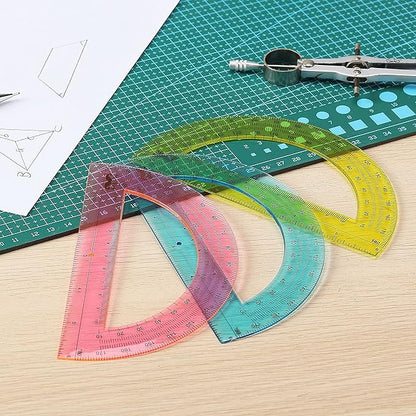 Mr. Pen- Plastic Protractors, 3 Pack, 6 Inch, 180 Degrees, Colorful Protractor for Geometry, Math Protractor, Protractor for Kids, Geometry Protractor, Colored Protractor
