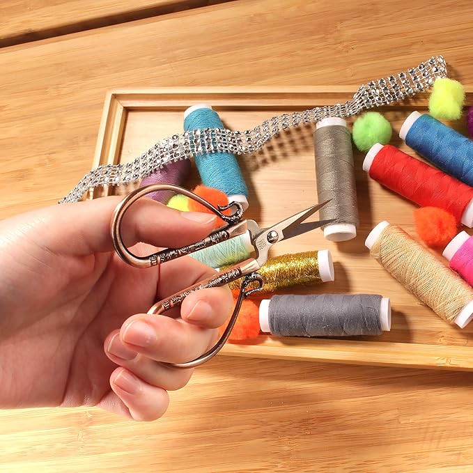 JubileeYarn Classic Chinese Small Embroidery Craft Scissors - Silver - 1 Scissor