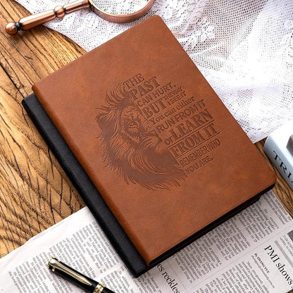 2 Pack A5 Lined Journal for Men Soft Cover Journals for Writing with 256 Pages Vintage Lion Journaling Notebooks (Brown and Black, A5)