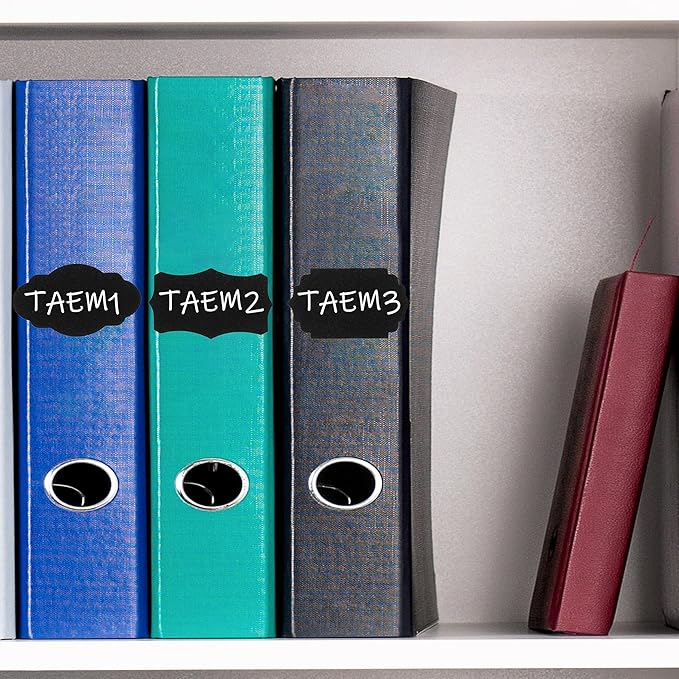 Mr. Pen- Chalkboard Labels, 150 pcs, Assorted Shapes, 1 White Chalk Marker and Small Towel, Labels, Label Stickers, Labels for Storage Bins, Sticker Labels, Bottle Labels, Food Labels, Jar Labels