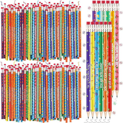Gersoniel 240 Pcs Scented Pencils Bulk for Kids Inspirational Motivational Cute Fun Fruit Wood Smelly Graphite Pencils with Erasers for School Classroom Office Students Girls Boys Gifts Supplies