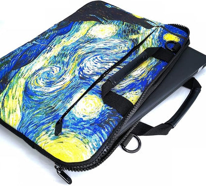 icolor 15" Laptop Shoulder Bag Sleeve Holder,14.2" 15.4 inch Computer Tablet Canvas Handbag Case Notebook Messenger Briefcase