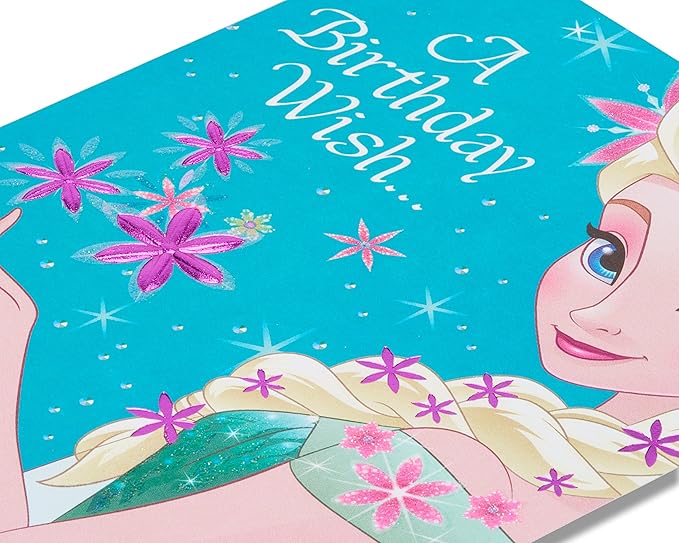 American Greetings Birthday Card for Kids (Frozen, Queen Elsa)