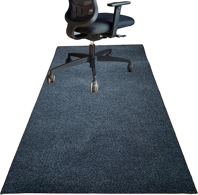 Office Chair Mat for Hardwood 36"x48" Computer Gaming Desk Floor Mat for Rolling Chair Non Slip Floor protector,Black