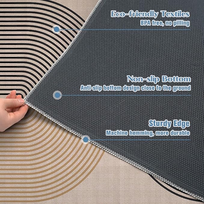 Office Chair Mat for Hardwood Floor Minimalist Art 36"x48" Computer Gaming Chair Mat Anti-Slip Office Rugs Floor Protector for Rolling Chairs Under Desk Rug for Home Office