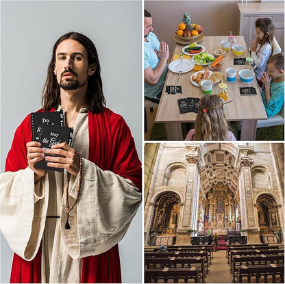 INSADA Christian Prayer Journal Spiral Black Notebooks Bulk Small Notepad with Pens - Small Notepads (4.13”x5.43”) - Easter Gifts for male, Church Members & Bible Study Groups (30 sets Black)