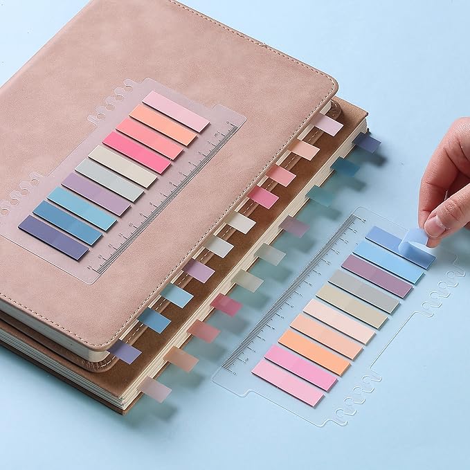 Mr. Pen- Colorful Sticky Tabs, 1600 Pcs, Transparent Page Markers, Annotating Book Tabs