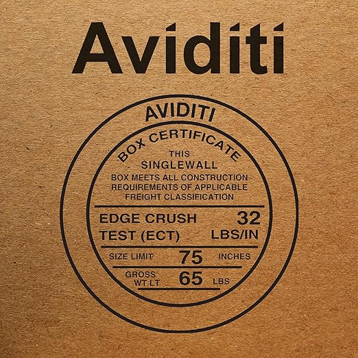 Aviditi 242410 Corrugated Cardboard Box 24" L x 24" W x 10" H, Kraft, for Shipping, Packing and Moving (Pack of 10)