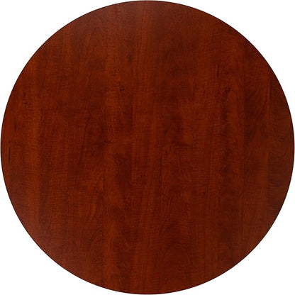 Flash Furniture Chapman 36" Round Multipurpose Conference Table, Business Meeting Table for Office and Conference Rooms, Cherry