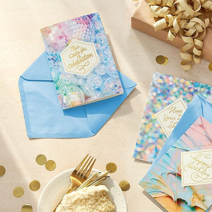 Hallmark Birthday Cards Assortment, Disco Party (16 Cards with Envelopes)