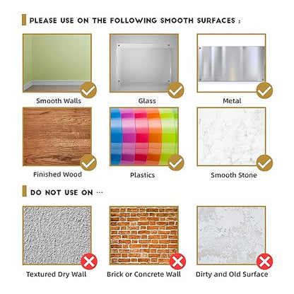 CLEVER CLEAN Goal Setting Fundrasing Thermometer - 48"x12" Dry Erase Self-Adhesive Goal Tracker - Poster Charts for Home, School and Office