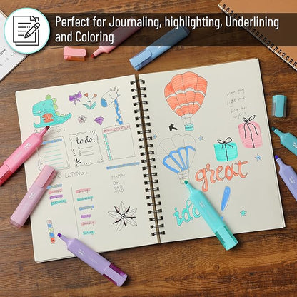 Mr. Pen- Highlighter Marker, 8 Pack, Morandi Colors, Chisel Tip, Cute Pastel Highlighter Set, Assorted Colors