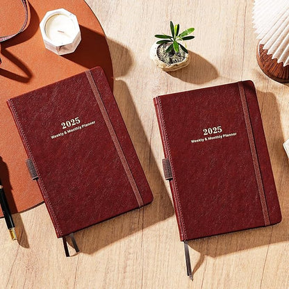 2025 Planner - Planner 2025 Weekly and Monthly with Stickers, JAN. 2025 - DEC. 2025, 5.75" X 8.25", 2025 Calendar Planner Premium Paper, Pen Holder, Inner Pocket and 44 Notes Pages