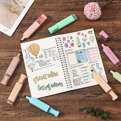 Mr. Pen- Highlighter, 8 Pack, Vintage Colors, Chisel Tip Aesthetic Highlighters, Cute Highlighters for School, No Bleed Highlighters, Highlighters Aesthetic, School Highlighters, Cute Markers.