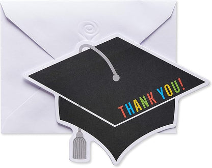 American Greetings Graduation Thank You Cards with Envelopes, Graduation Cap (50-Count)