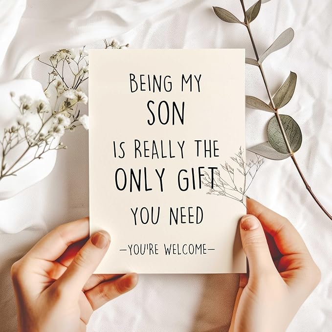 Funny Birthday Card for Son, Son Birthday Card, To My Son,Birthday Gifts for Son from Dad Mom, Happy Birthday Son Card, Gifts for Adult Son Gift Ideas, Birthday Card Son Adult