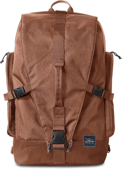 Skyway Luggage Rainier Weekender Backpack, Eco-Friendly, Made of 100% rPET Travel Laptop Bag for Women & Men, Flight Approved Carry On Bag, 43L, Moab Red