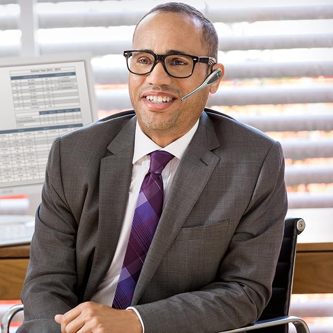 AT&T TL7912 DECT 6.0 Cordless Headset with Softphone Call Manager and Handset Lifter, Silver, Silver/gold