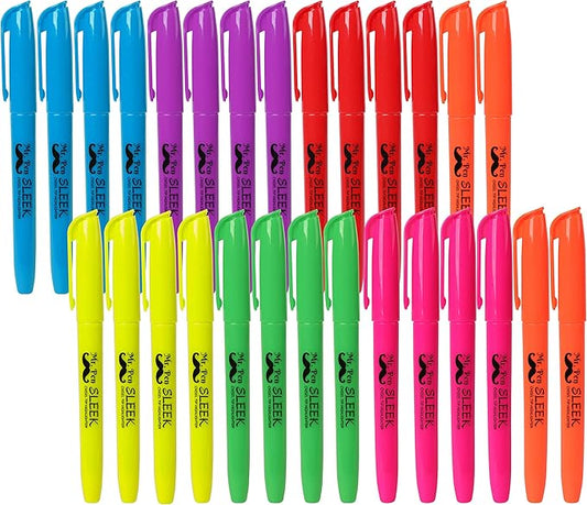 Mr. Pen- Highlighters, Assorted Colors, Pack of 28, Fluorescent Highlighters