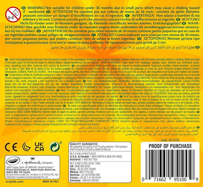 Crayola Super Tips Marker Set (100ct), Fine Point Washable Markers, Drawing Markers for Kids & Adults, Great for Thick & Thin Lines