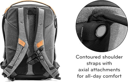 Peak Design Everyday Backpack V2 20L, Camera Bag, Laptop Backpack with Tablet Sleeves, Charcoal (BEDB-20-CH-2)