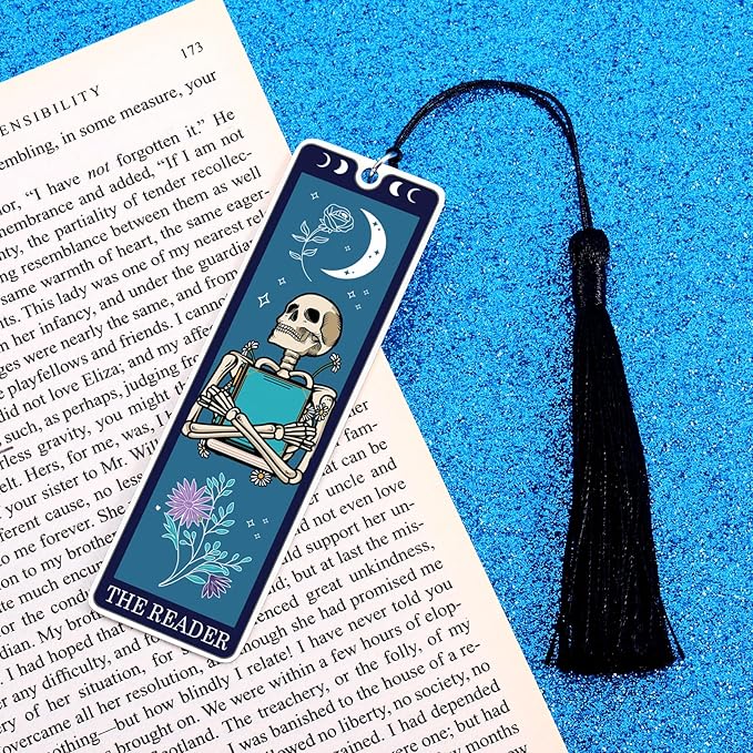 Bookmarks for Men Stocking Stuffers for Men Bookmarks for Book Lovers Cool Bookmarks for Men Funny Bookmarks for Men Gothic Gifts Horror Bookmark Spooky Gifts Tarot Bookmark Christmas Birthday Gifts