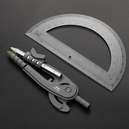Mr. Pen- Compass and Protractor Set, Shuttle Grey, Compass Geometry Tool, Protractor and Compass Set, Compass Drawing Tool, Drawing Compass, Geometry Compass, Math Compass for Geometry