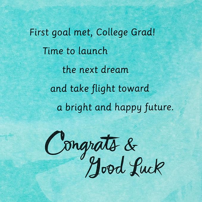 Hallmark College Graduation Card (Hot Air Balloon)
