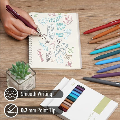 Mr. Pen- Retractable Gel Pens, 11 Pack, Unique Dark Vintage Ink Colors Gel Pens Fine Point 0.7mm, Vintage Pen, Retractable Pens, Gel Ink Pens, Aesthetic Pens for Journaling Fine Tip Pens