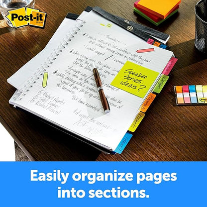 Post-it Tabs, 2 in, Solid, Assorted Primary Colors, 6 Tabs/Color, 4 Colors, 24 Tabs/Pack (686-ALYR)