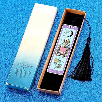 Octamber Book Lover Gifts for Women, Funny Bookmarks for Women, Womens Gifts for Christmas, Coolest Stocking Stuffers, Gothic Gifts, Horror Bookmark, Tarot Bookmark, Skeleton Bookmarks Spicy Bookmarks