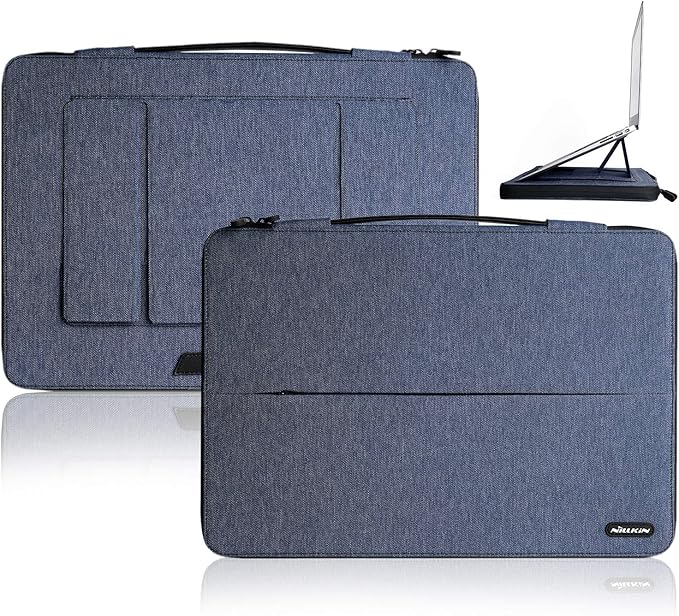 Nillkin 14 inch Laptop Case Laptop Stand with Handle - Laptop Sleeve Bag Computer Carrying Case Compatible with 13/13.3-14 inch MacBook Air, HP, Dell, Lenovo, Samsung Chromebook, Blue