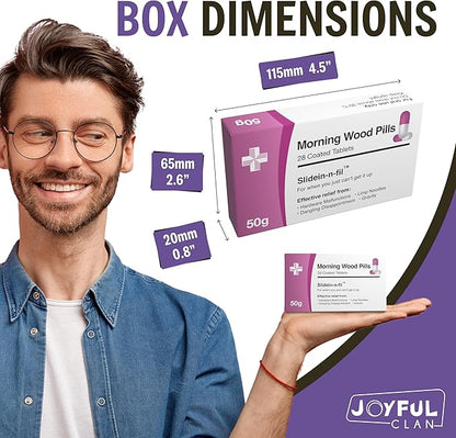 Morning Wood Pills Joke - Edible Candy - Funny Xmas Gag Gift for Old Men, Boyfriend, Husband, Groom - Hilarious Rude Prank - Unique Inappropriate Joke Gift