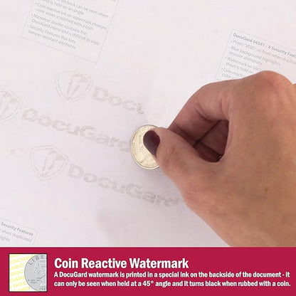 DocuGard Standard Medical Security Paper for Printing Prescriptions and Preventing Fraud, CMS Approved, 6 Security Features, Laser and Inkjet Safe, Blue, 8.5 x 11, 24 lb., 500 Sheets (04541)