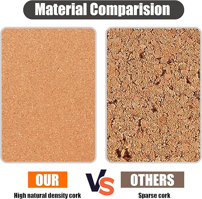 SUNGIFT Cork Board 12"x12" - 1/2" Thick Square Bulletin Boards 6 Pack Cork Tiles with 50 Push Pins Mini Wall Self-Adhesive Corkboards Tiles for Wall