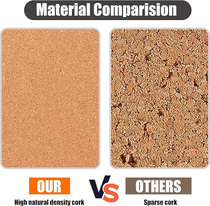 SUNGIFT Cork Board 12"x12" - 1/2" Thick Square Bulletin Boards 6 Pack Cork Tiles with 50 Push Pins Mini Wall Self-Adhesive Corkboards Tiles for Wall