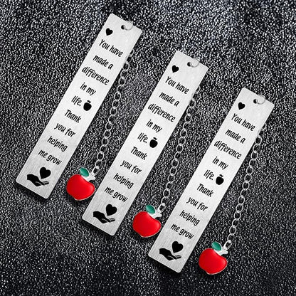 3PC Teacher Bookmark Gifts Tank You for Helping Me Grow Gift for Teacher Boss Leader Thank You Gift Teacher Retirement Appreciation Gifts