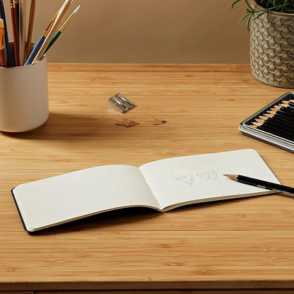 Moleskine Art Sketch Album, Hard Cover, Pocket (3.5" x 5.5") Plain/Blank, Black, 72 Pages