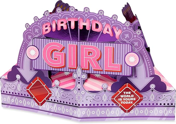 American Greetings Wearable Birthday Crown for Girl (World Is Yours)