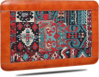 15 Inch Laptop Sleeve for MacBook Air 15 M3 Laptop Case,Genuine LeatherLaptop Cover for MacBook Air 15 M2 (2023),Laptop Protective Pouch Compatible All 14 Inch Laptop,Brown