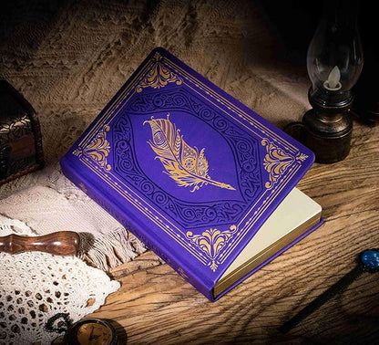 CAGIE 320 Pages Thick Hardcover Journaling Notebooks Vintage Leather Journal for Women Men A5 College Ruled Journals for Writing with Gift Box, 5.7 x 8.3 in, Purple