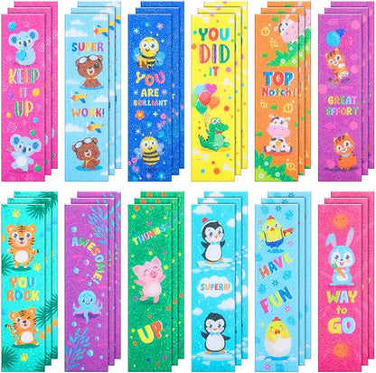 36 Pieces Anxiety Sensory Stickers Cute Fidget Textured Strips Toys Anti Stress Tactile Rough Sensory Calm Textured Strips Adhesives Anxiety Relief for Adults Teens Desk Classroom (Animal Style)