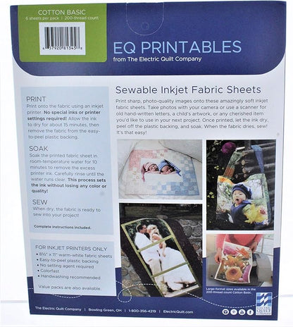 Inkjet Fabric Sheets,1 Pack