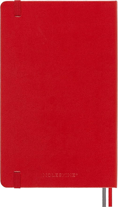 Moleskine Classic Expanded Notebook, Hard Cover, Large (5" x 8.25") Ruled/Lined, Red, 400 Pages
