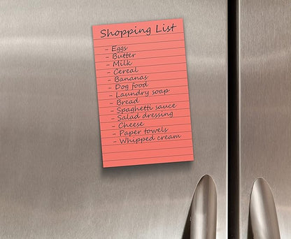 Better Office Products Lined Sticky Notes, 4 x 6, 10 Pack, 500 Sheets (50/Pad), Self Stick Notes with Lines, 6 Bright Assorted Colors, Post Memos, Strong Adhesive, 10 Pads